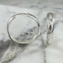 Classic Smooth Half-Round Hoop Earring