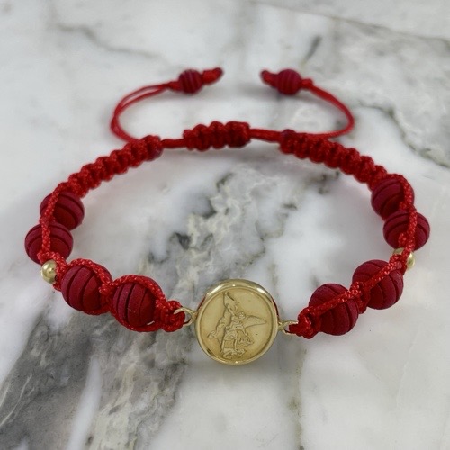 Classic Saint Michael Shield Bracelet 4mm x 2