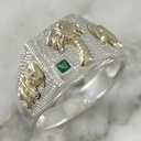 Anillo Palmera Precolombino Plata