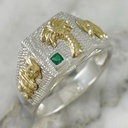 Pre-Columbian Palm Silver Ring