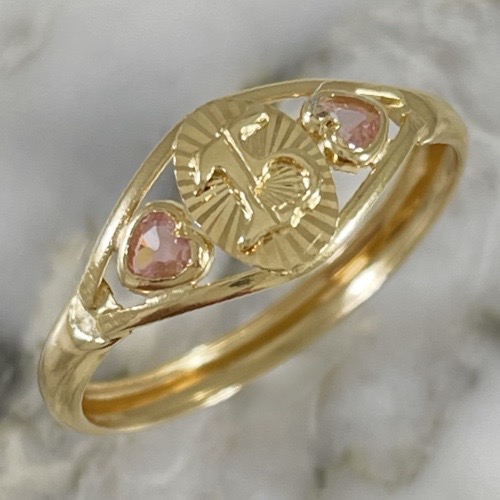 Diamond-Stamped Quinceañera Ring