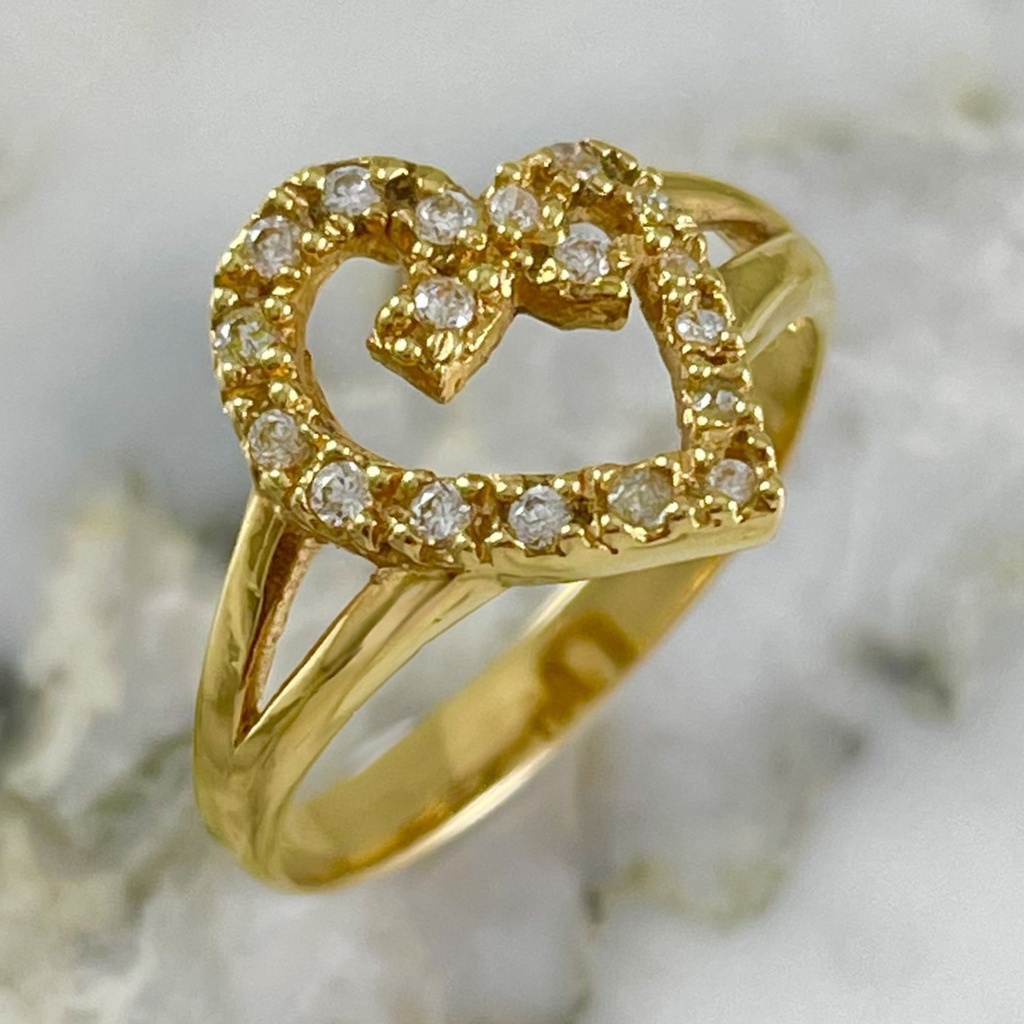 Anillo Corazon Brillante