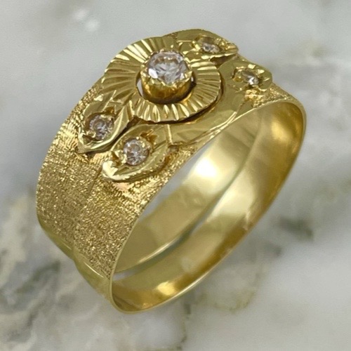 Hoop Argolla Y Pisargolla En Oro Pisargolla Halo Hojas Joyería Londres