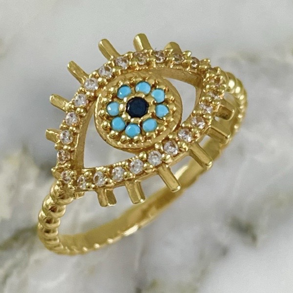 Anillo Ojo Turco Brillante Joyería Londres