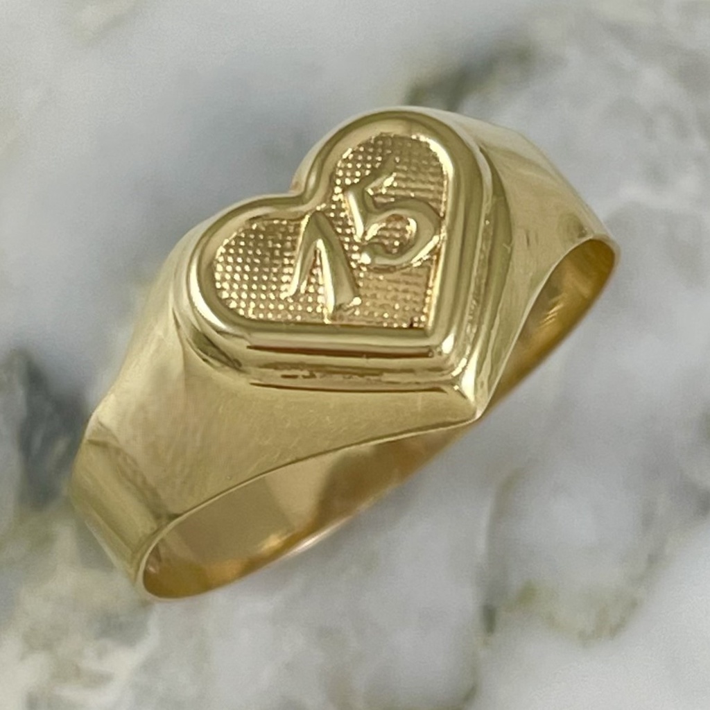 Anillo Corazon Brillante Quince Años Joyería Londres
