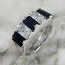 Anillo Baguettes Bicolor