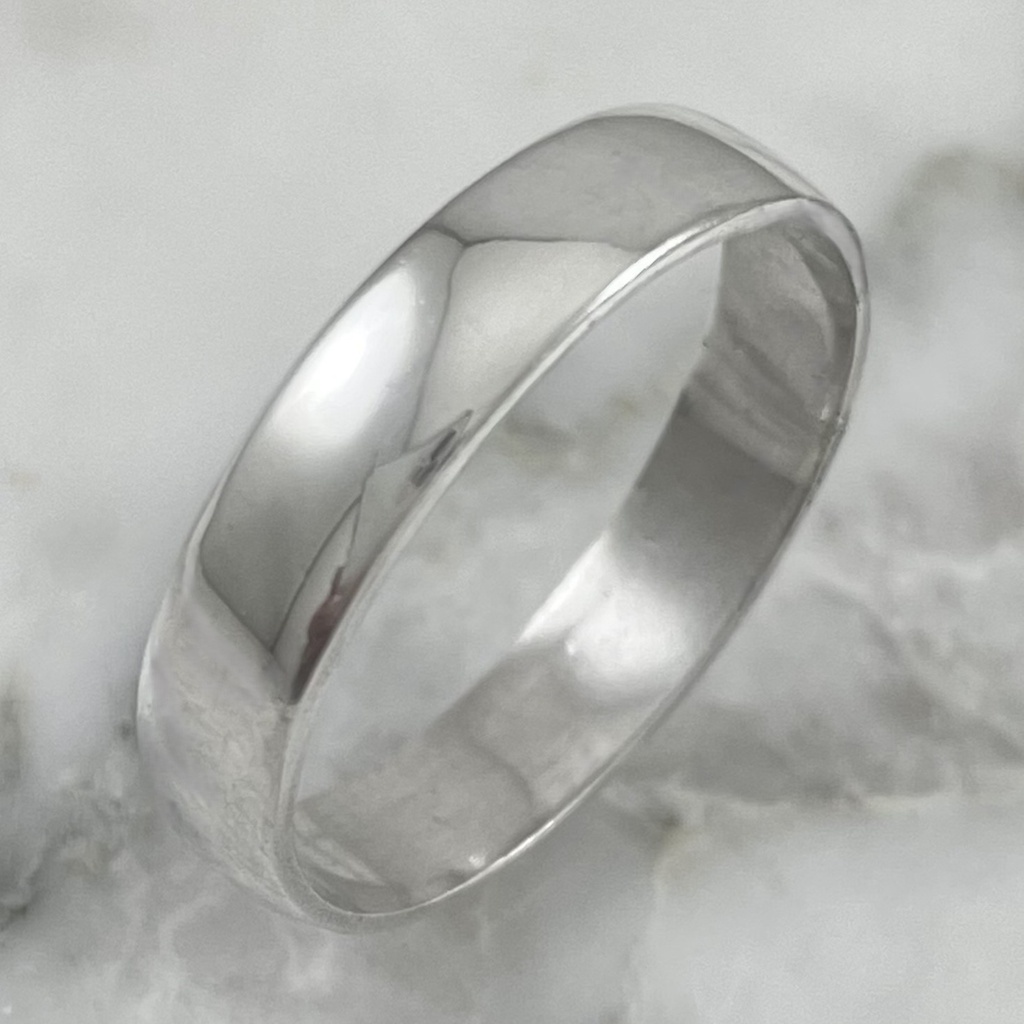 Argolla Silver Lisa Media Caña 4MM Joyería Londres